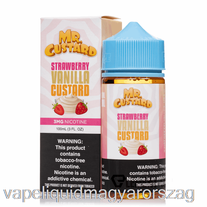 Eper Vanília Puding - Mr Puding - 100ml 0mg Vape Toll
